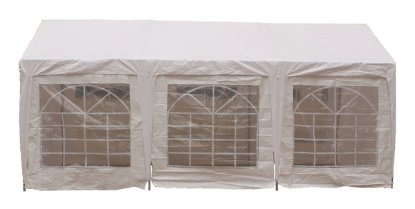 Gartenpavillon Partyzelt weiss 3 x 6 m