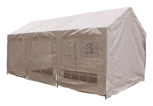 Gartenpavillon Partyzelt weiss 3 x 6 m
