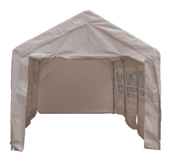 Gartenpavillon Partyzelt weiss 3 x 6 m