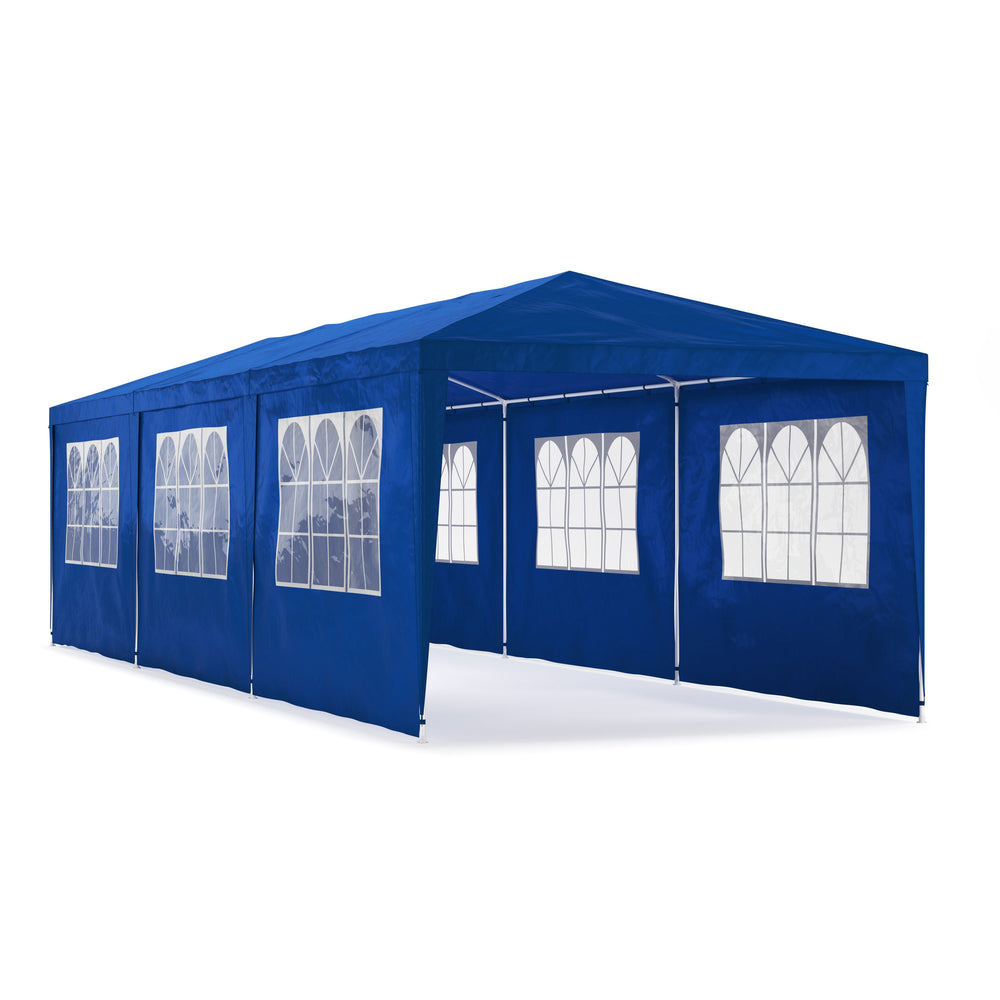 Gartenpavillon 3 x 9 m blau