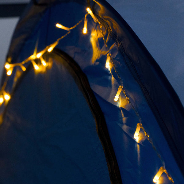 Pavillon LED KAYLA 3.5 x 3.5 m transparent/blau