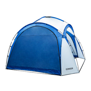 Pavillon LED KAYLA 3.5 x 3.5 m transparent/blau
