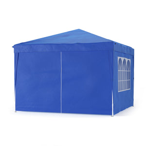 Pavillon Partyzelt 3 x 3 m blau inkl. 4 Seitenwände