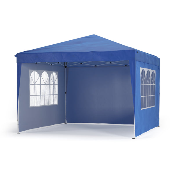 Pavillon Partyzelt 3 x 3 m blau inkl. 4 Seitenwände