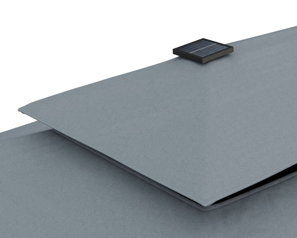 Gartenpavillon LED 3 x 4 m grau