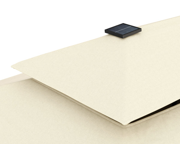 Gartenpavillon LED 3 x 4 m beige