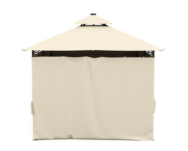 Gartenpavillon LED 3 x 4 m beige