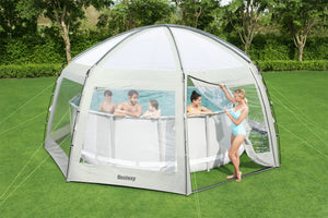 Pavillon Flowclear für Pools rund 600 x 295 cm