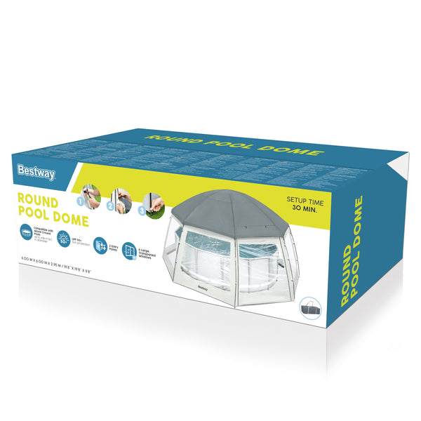 Pavillon Flowclear für Pools rund 600 x 295 cm