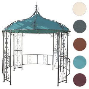 Pergola Main Garten Pavillon stabiles Stahl-Gestell Ø 3m türkis