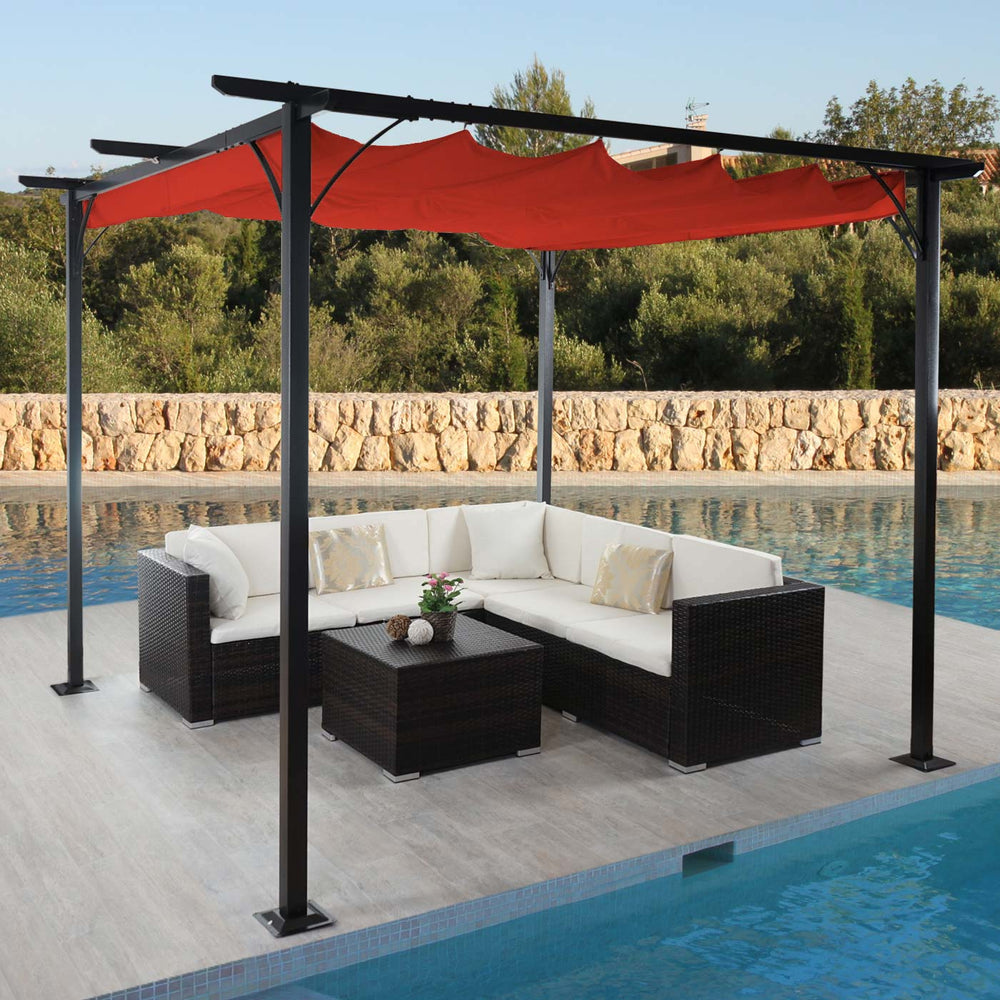 Pergola Avila - Garten Pavillon 3x3m terrakotta
