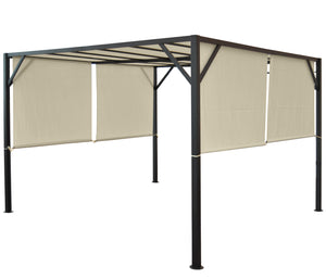 Pergola Baia - Garten Pavillon + Schiebedach 3x3m