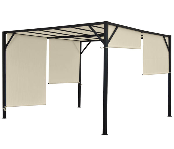 Pergola Baia - Garten Pavillon + Schiebedach 4x4m
