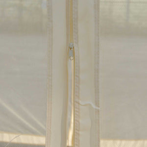 Pergola Cadiz 4x3m mit Seitenwand + Moskitonetz ~ creme
