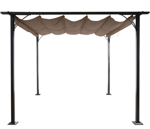 Pergola Garten Pavillon + Schiebedach 3,5x3,5m
