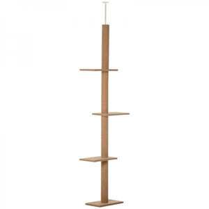 Kratzbaum Katzenbaum Kletterbaum Höhenverstellbar Hellbraun 43 x 27 x 228-260 cm