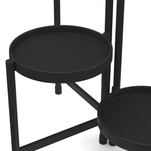 Mensola per piante 48 x 48 x 80 cm nera