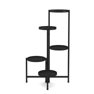Mensola per piante 48 x 48 x 80 cm nera