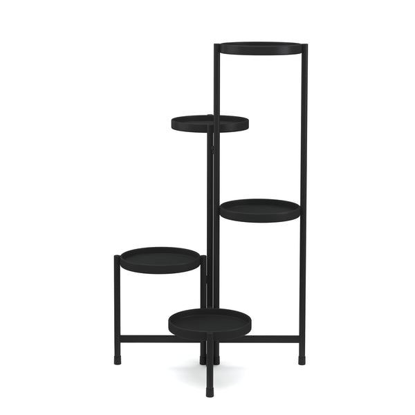 Mensola per piante 48 x 48 x 80 cm nera