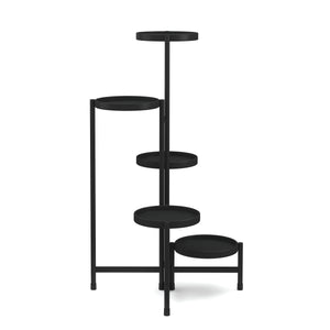 Mensola per piante 48 x 48 x 80 cm nera
