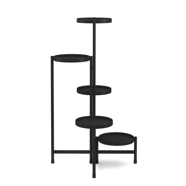 Mensola per piante 48 x 48 x 80 cm nera