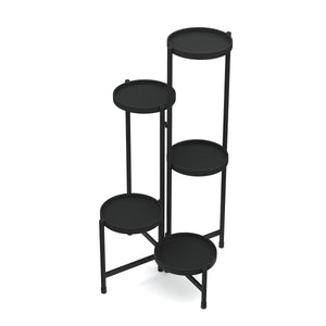 Mensola per piante 48 x 48 x 80 cm nera