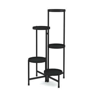 Mensola per piante 48 x 48 x 80 cm nera