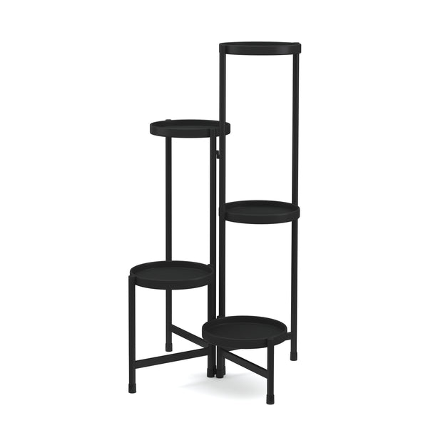 Mensola per piante 48 x 48 x 80 cm nera