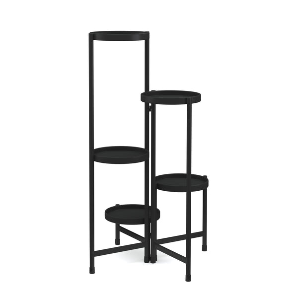 Mensola per piante 48 x 48 x 80 cm nera
