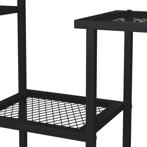 Mensola per piante 91 x 25 x 83 cm nera