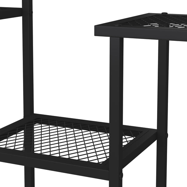 Mensola per piante 91 x 25 x 83 cm nera