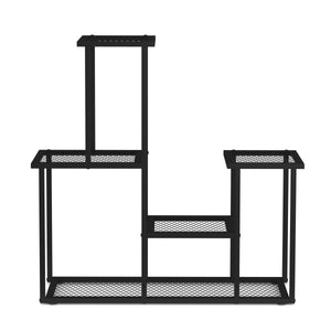 Mensola per piante 91 x 25 x 83 cm nera