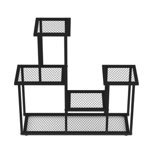 Mensola per piante 91 x 25 x 83 cm nera