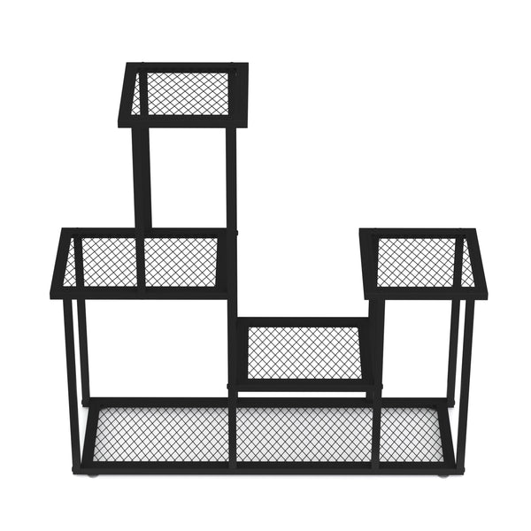 Mensola per piante 91 x 25 x 83 cm nera