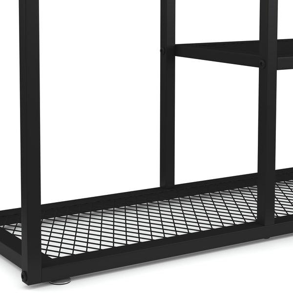 Mensola per piante 91 x 25 x 83 cm nera