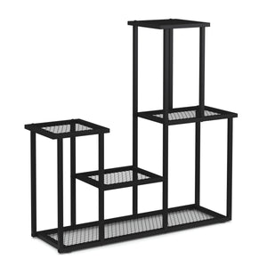 Mensola per piante 91 x 25 x 83 cm nera