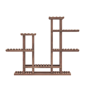 Mensola per piante in legno 96 x 25 x 96 cm naturale