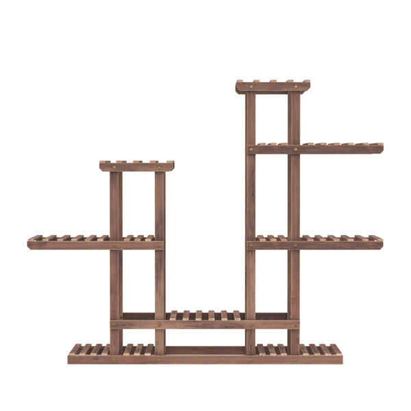 Mensola per piante in legno 96 x 25 x 96 cm naturale