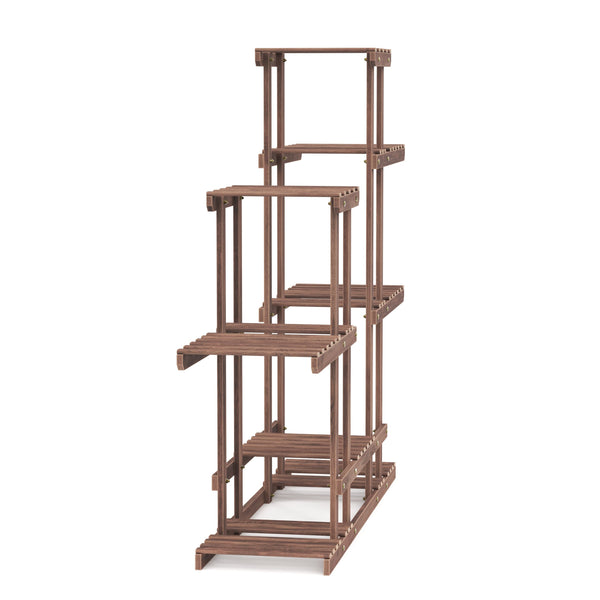 Mensola per piante in legno 96 x 25 x 96 cm naturale