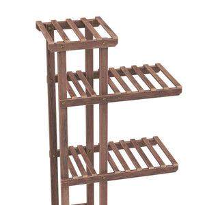 Mensola per piante in legno 96 x 25 x 96 cm naturale