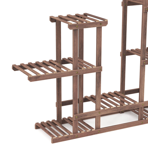 Mensola per piante in legno 96 x 25 x 96 cm naturale