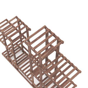 Mensola per piante in legno 96 x 25 x 96 cm naturale