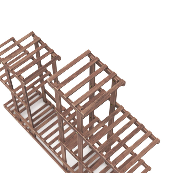 Mensola per piante in legno 96 x 25 x 96 cm naturale