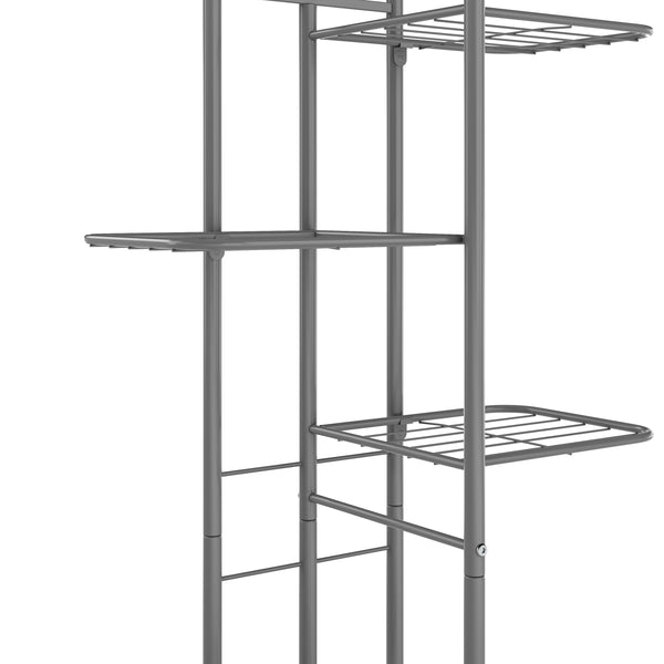 Pflanzenständer 126 x 43 x 22 cm schwarz