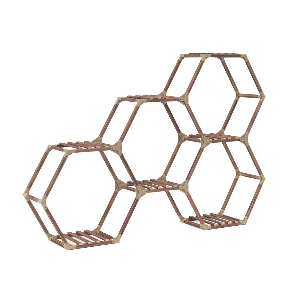 Supporto per piante in legno 141 x 25 x 97 cm