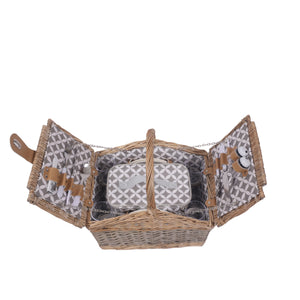 Set di cestini da picnic per 4 persone, 36 x 28 x 28 cm