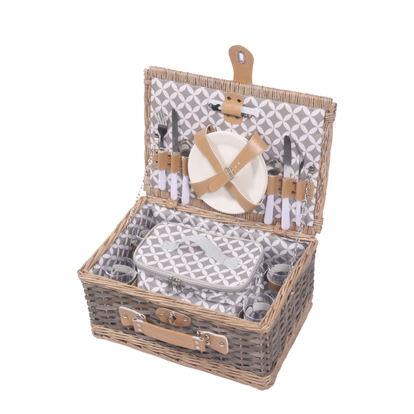 Set di cestini da picnic per 4 persone, 40 x 28 x 19 cm