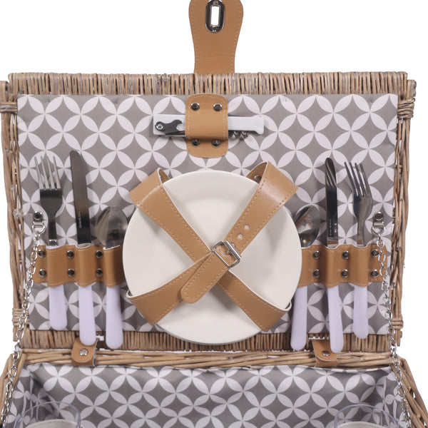 Set di cestini da picnic per 4 persone, 40 x 28 x 19 cm