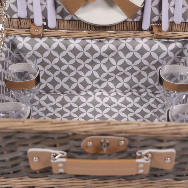 Set di cestini da picnic per 4 persone, 40 x 28 x 19 cm