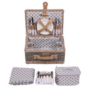 Set di cestini da picnic per 4 persone, 40 x 28 x 19 cm